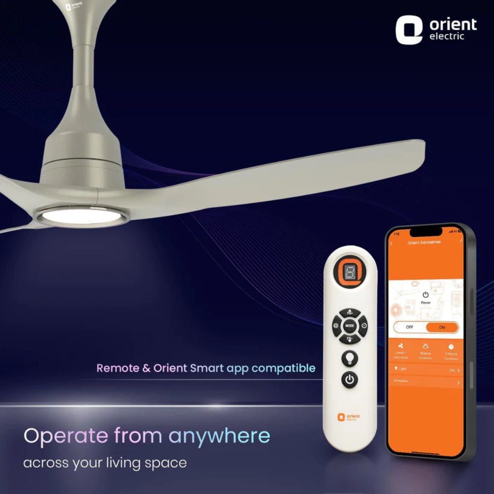 AEROSENSE SMART BLDC CEILING FAN UNDERLIGHT DUNE GOLD